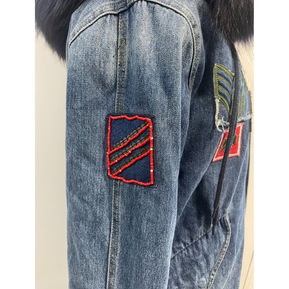 Mr. & Mrs. Italy Patchwork Fur Lined Parka - Picture 11 of 16